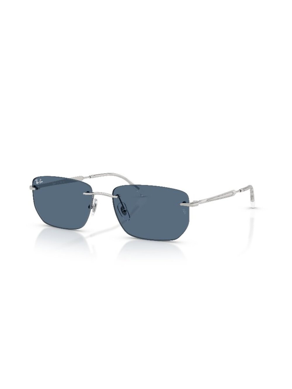 New Ray-Ban Unisex Sunglasses Silver Blue Lens Metal Frame Ray Ban RB3768 003 80